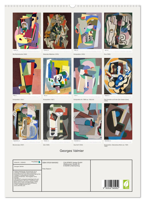 Georges Valmier (CALVENDO Premium Wandkalender 2027)