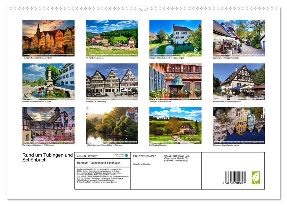 Rund um Tübingen und Schönbuch (CALVENDO Premium Wandkalender 2027)