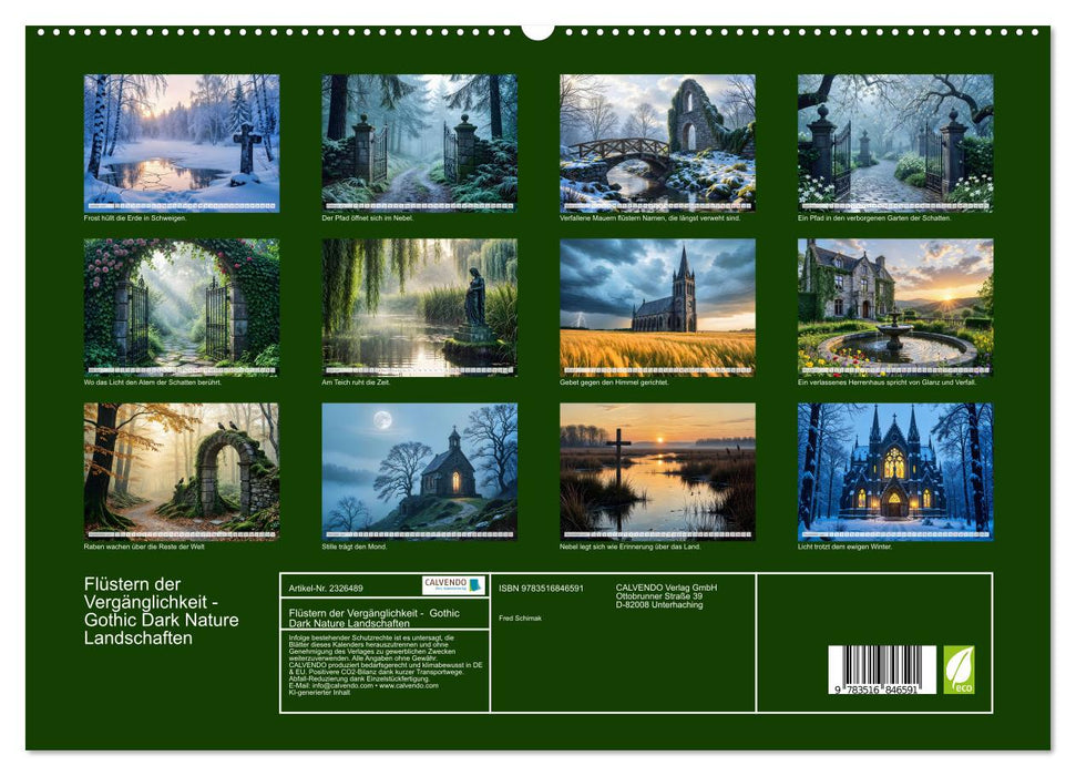 Flüstern der Vergänglichkeit - Gothic Dark Nature Landschaften (CALVENDO Premium Wandkalender 2027)