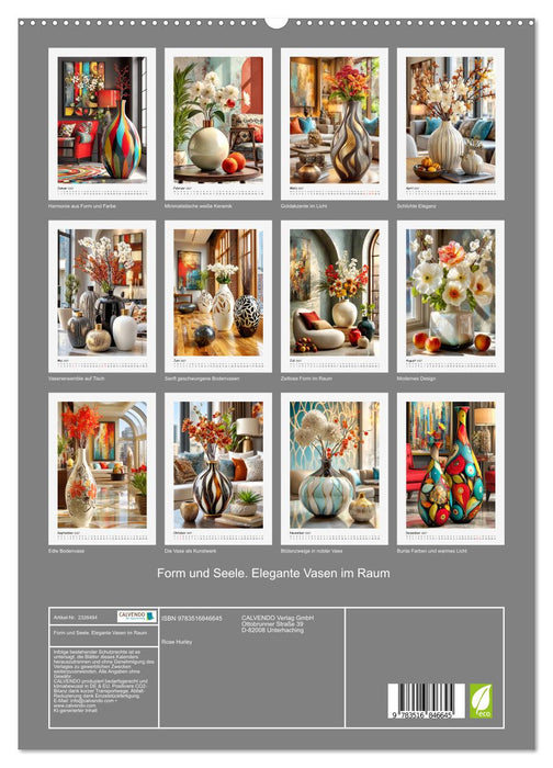 Form und Seele. Elegante Vasen im Raum (CALVENDO Premium Wandkalender 2027)