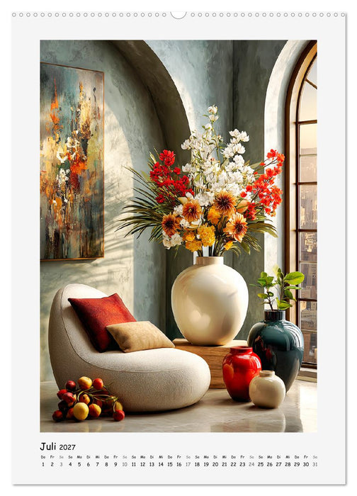 Form und Seele. Elegante Vasen im Raum (CALVENDO Premium Wandkalender 2027)