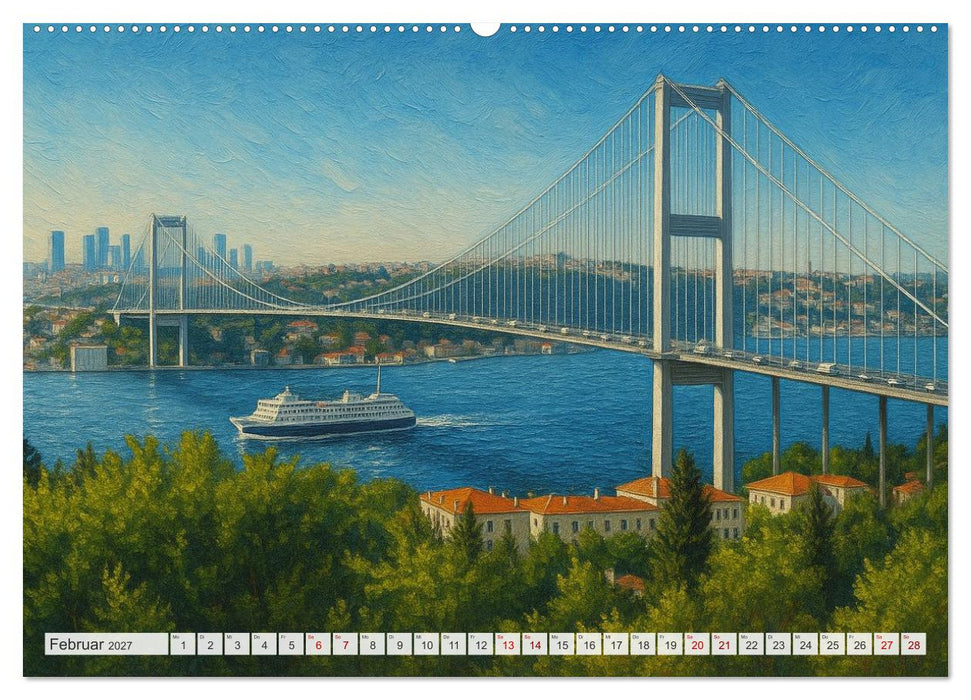 Sehenswertes in Istanbul - Die Sprache der Farben (CALVENDO Wandkalender 2027)