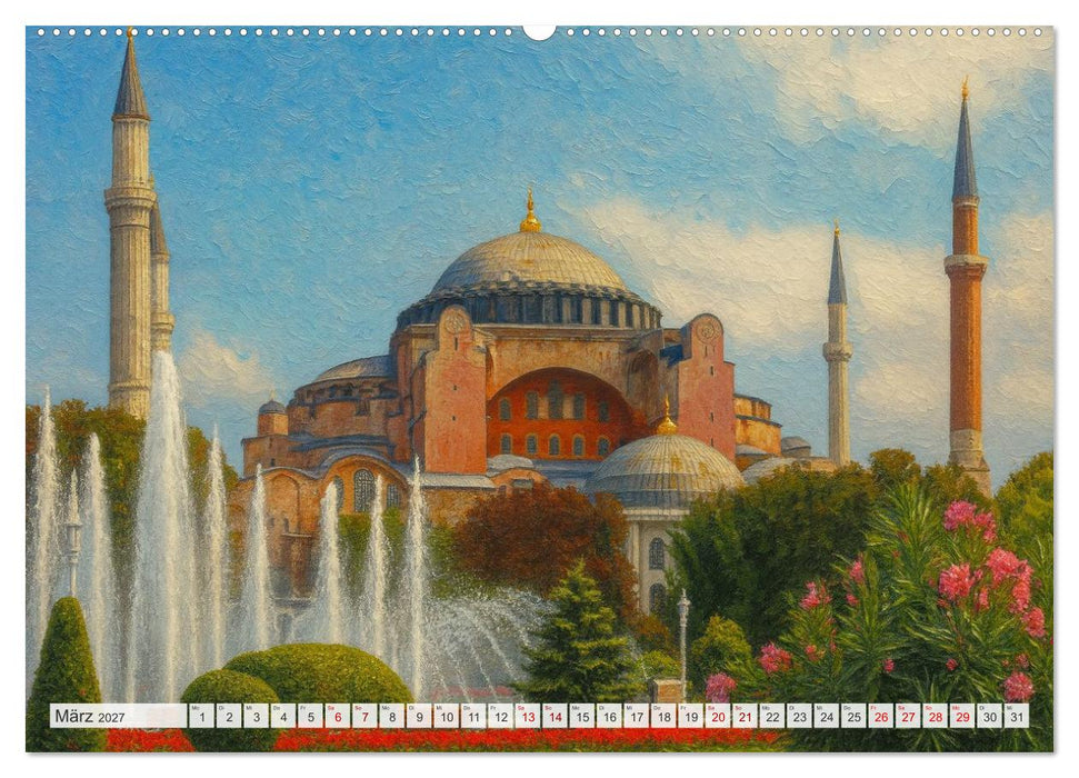 Sehenswertes in Istanbul - Die Sprache der Farben (CALVENDO Wandkalender 2027)