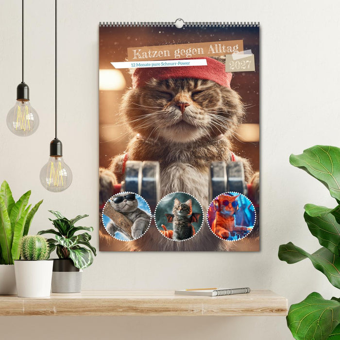 Katzen gegen Alltag (CALVENDO Wandkalender 2027)
