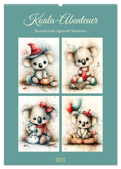 Koala-Abenteuer. Bezaubernde Aquarell-Momente (CALVENDO Wandkalender 2027)