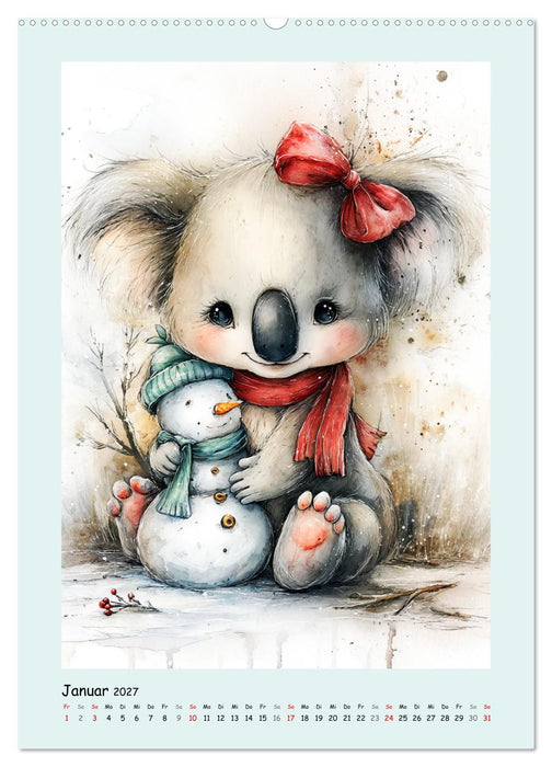 Koala-Abenteuer. Bezaubernde Aquarell-Momente (CALVENDO Wandkalender 2027)