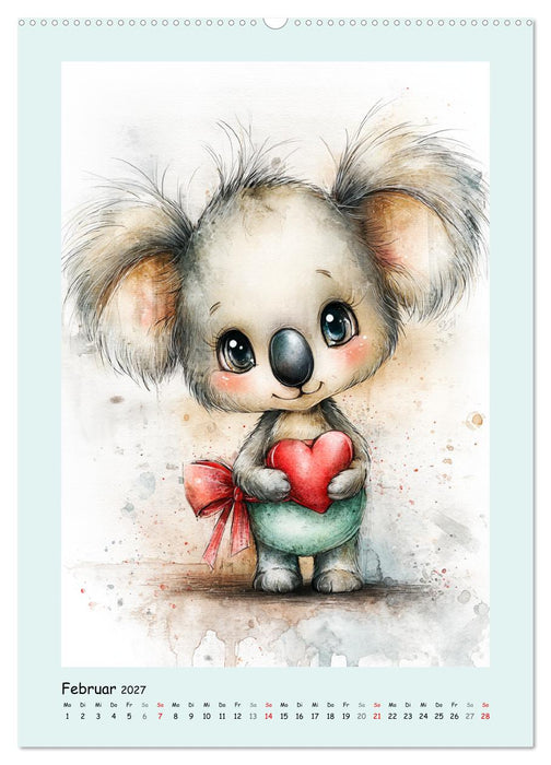 Koala-Abenteuer. Bezaubernde Aquarell-Momente (CALVENDO Wandkalender 2027)