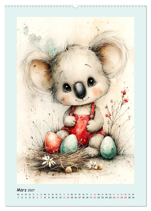 Koala-Abenteuer. Bezaubernde Aquarell-Momente (CALVENDO Wandkalender 2027)
