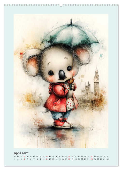 Koala-Abenteuer. Bezaubernde Aquarell-Momente (CALVENDO Wandkalender 2027)