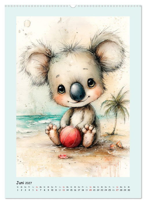 Koala-Abenteuer. Bezaubernde Aquarell-Momente (CALVENDO Wandkalender 2027)