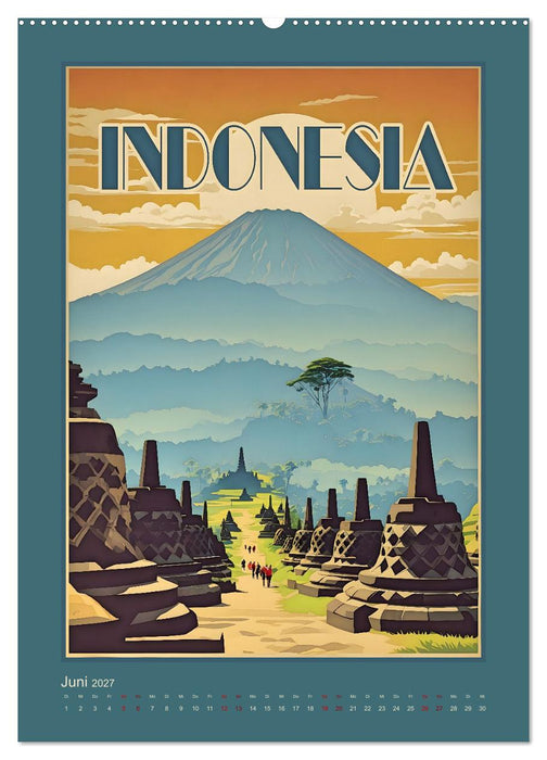 Exotic Travel Poster - nostalgische Abenteuerreisen um die Welt (CALVENDO Premium Wandkalender 2027)
