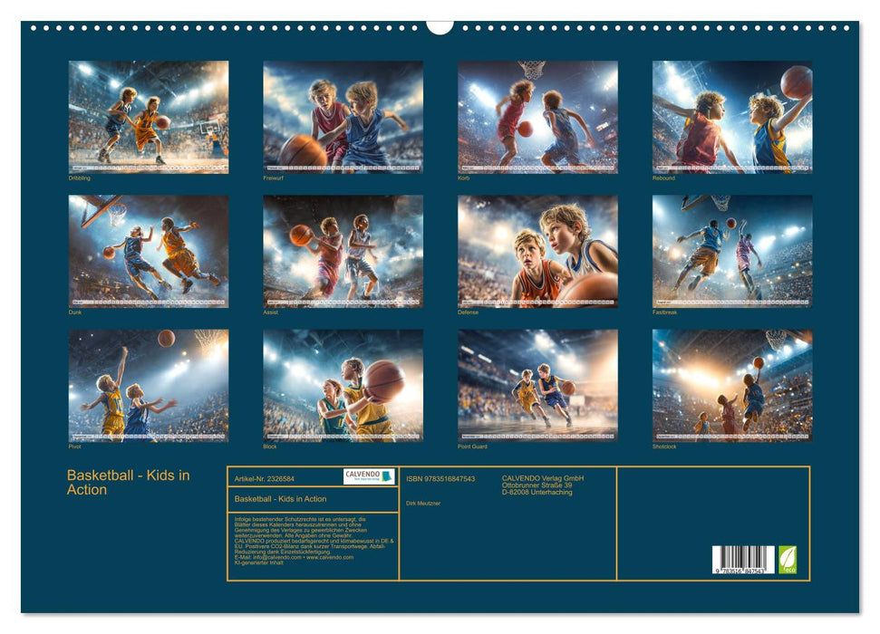 Basketball - Kids in Action (CALVENDO Wandkalender 2027)