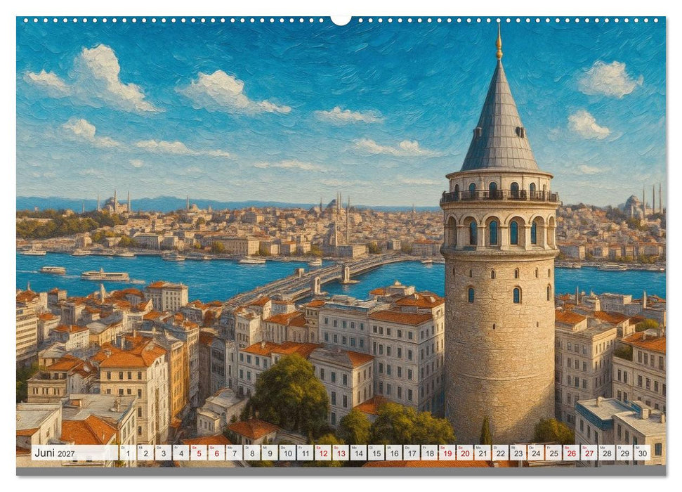 Sehenswertes in Istanbul - Die Sprache der Farben (CALVENDO Premium Wandkalender 2027)