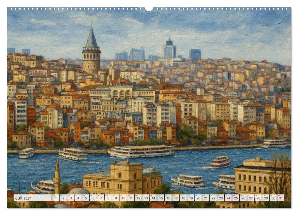 Sehenswertes in Istanbul - Die Sprache der Farben (CALVENDO Premium Wandkalender 2027)