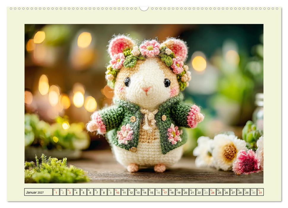 Amigurumi-Glück. Niedliche Häckelkunst aus Japan (CALVENDO Premium Wandkalender 2027)