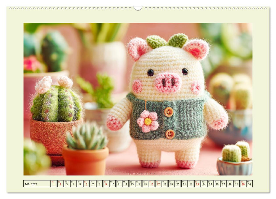 Amigurumi-Glück. Niedliche Häckelkunst aus Japan (CALVENDO Premium Wandkalender 2027)