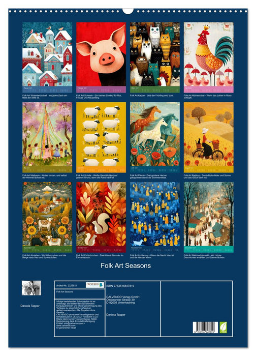 Folk Art Seasons (CALVENDO Wandkalender 2027)