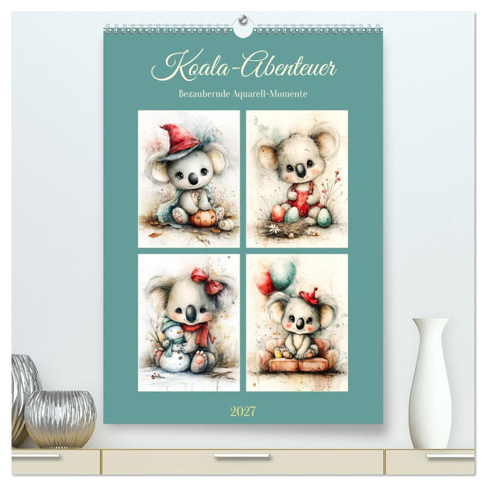 Koala-Abenteuer. Bezaubernde Aquarell-Momente (CALVENDO Premium Wandkalender 2027)