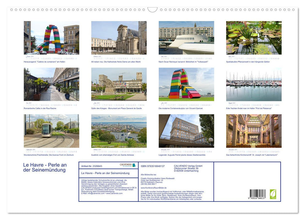 Le Havre - Perle an der Seinemündung (CALVENDO Wandkalender 2027)