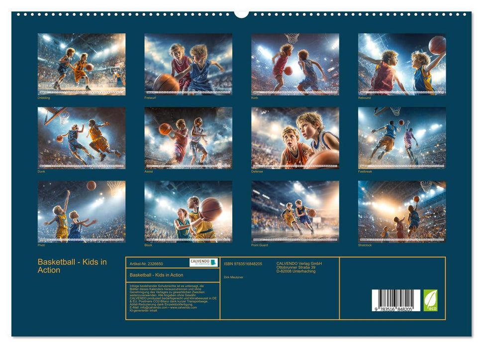 Basketball - Kids in Action (CALVENDO Premium Wandkalender 2027)