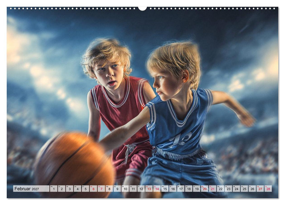 Basketball - Kids in Action (CALVENDO Premium Wandkalender 2027)