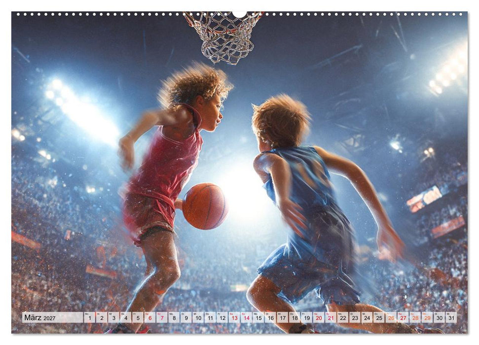 Basketball - Kids in Action (CALVENDO Premium Wandkalender 2027)