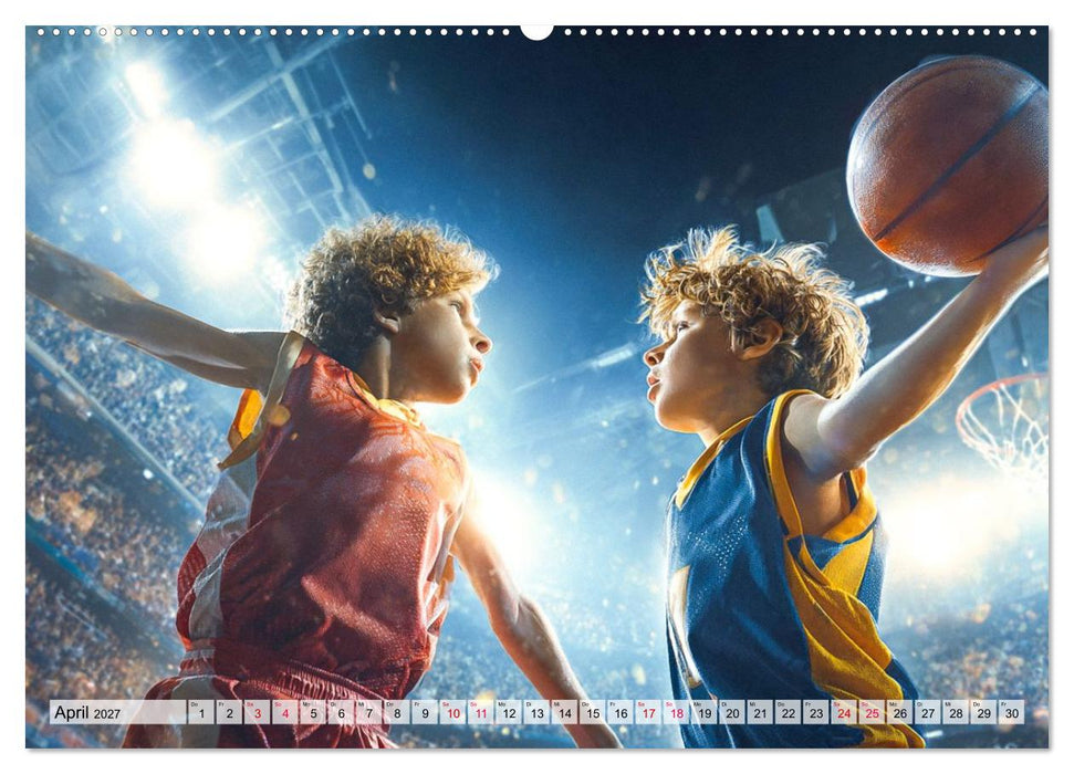 Basketball - Kids in Action (CALVENDO Premium Wandkalender 2027)