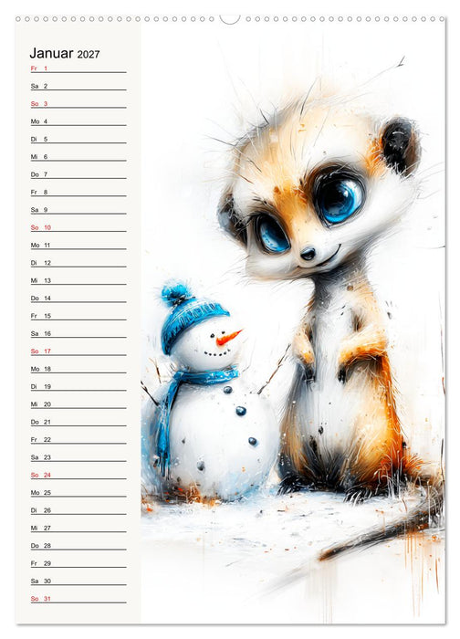 Erdmännchen. Kleine Helden des Alltags (CALVENDO Wandkalender 2027)