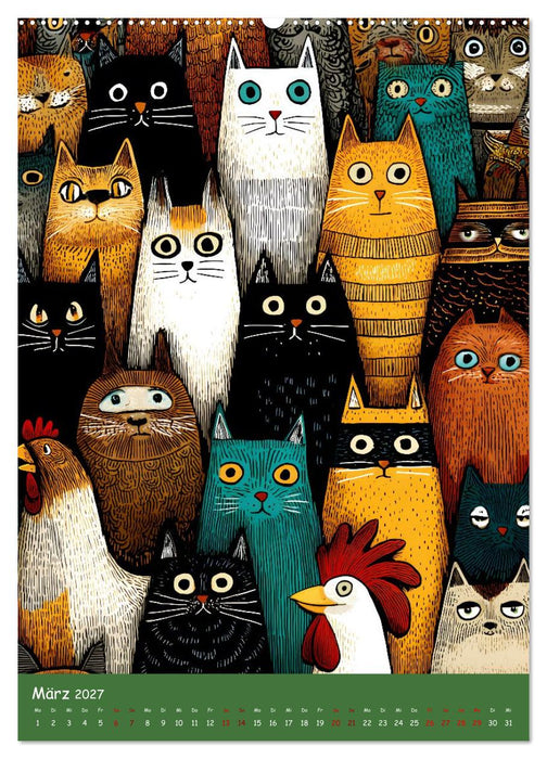 Folk Art Seasons (CALVENDO Premium Wandkalender 2027)
