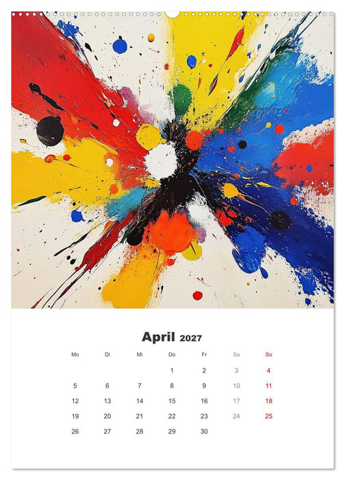 Abstrakte KI-Kunstwerke - Farbenfrohe Kunstmomente für das ganze Jahr (CALVENDO Wandkalender 2027)