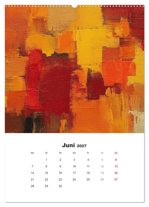 Abstrakte KI-Kunstwerke - Farbenfrohe Kunstmomente für das ganze Jahr (CALVENDO Wandkalender 2027)