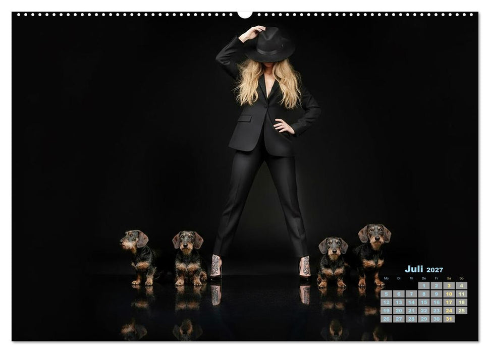 Starke Mädels - Rauhaardackel (CALVENDO Premium Wandkalender 2027)