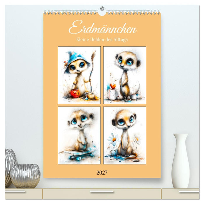 Erdmännchen. Kleine Helden des Alltags (CALVENDO Premium Wandkalender 2027)