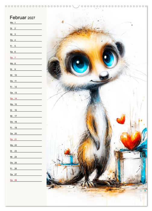 Erdmännchen. Kleine Helden des Alltags (CALVENDO Premium Wandkalender 2027)