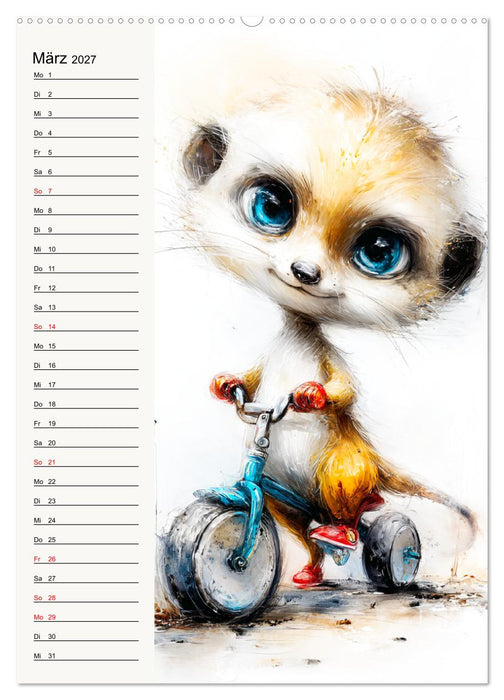 Erdmännchen. Kleine Helden des Alltags (CALVENDO Premium Wandkalender 2027)