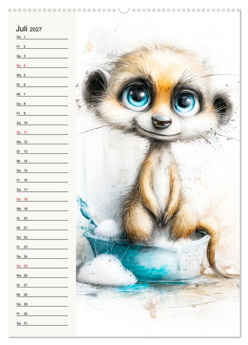 Erdmännchen. Kleine Helden des Alltags (CALVENDO Premium Wandkalender 2027)