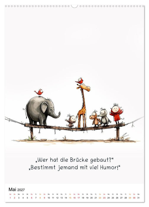 Tierische. Witzig. Wahr. (CALVENDO Wandkalender 2027)