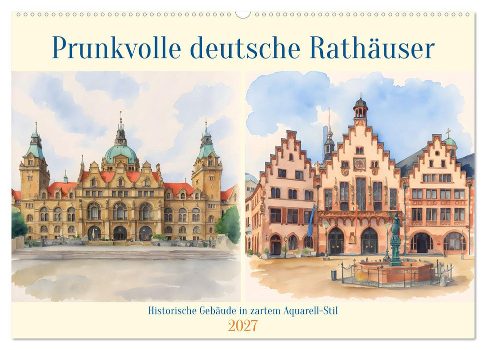Prunkvolle deutsche Rathäuser (CALVENDO Wandkalender 2027)