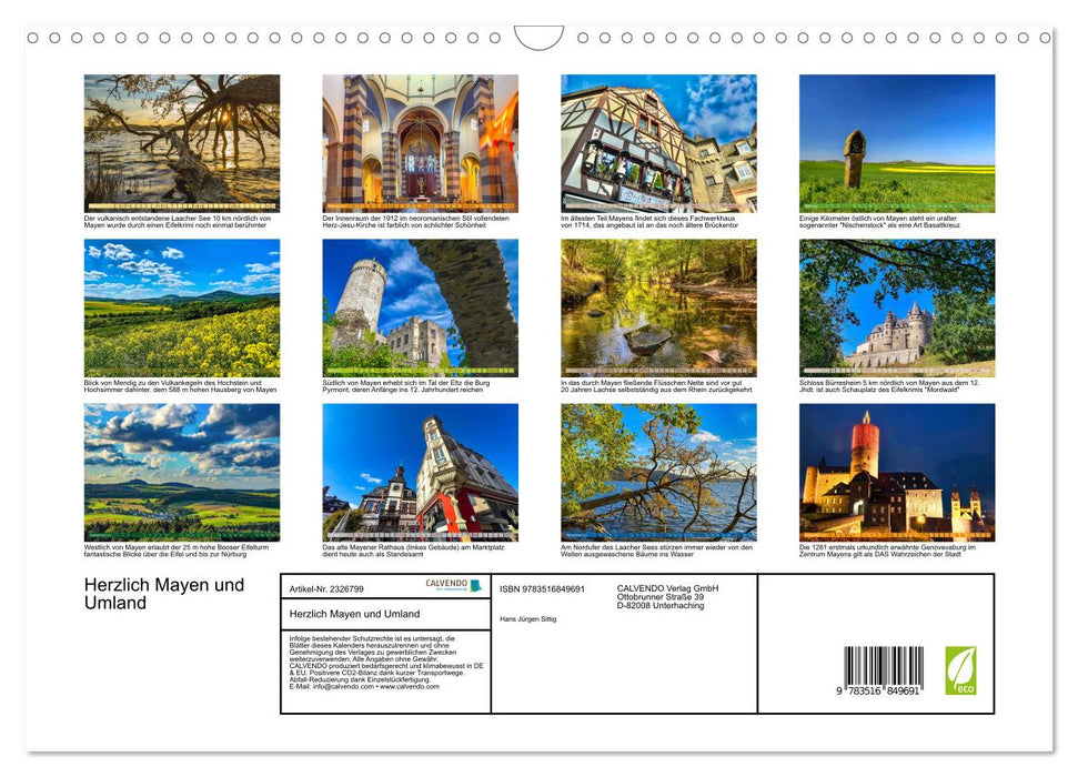 Herzlich Mayen und Umland (CALVENDO Wandkalender 2027)