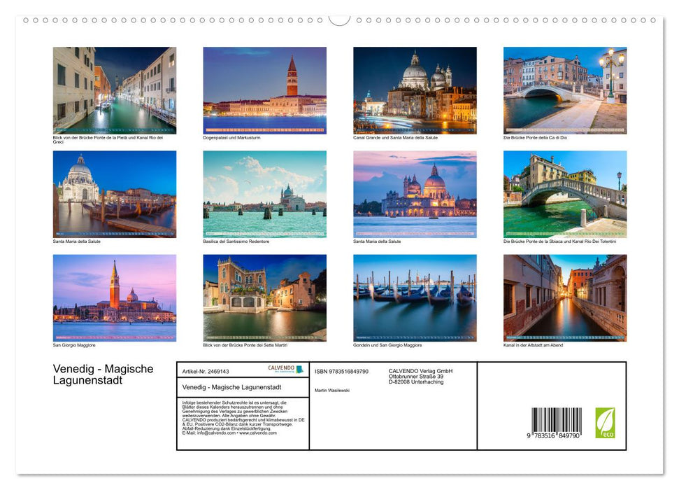Venedig - Magische Lagunenstadt (CALVENDO Premium Wandkalender 2027)