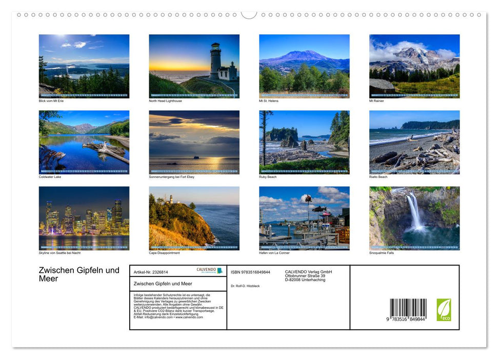 Zwischen Gipfeln und Meer (CALVENDO Premium Wandkalender 2027)