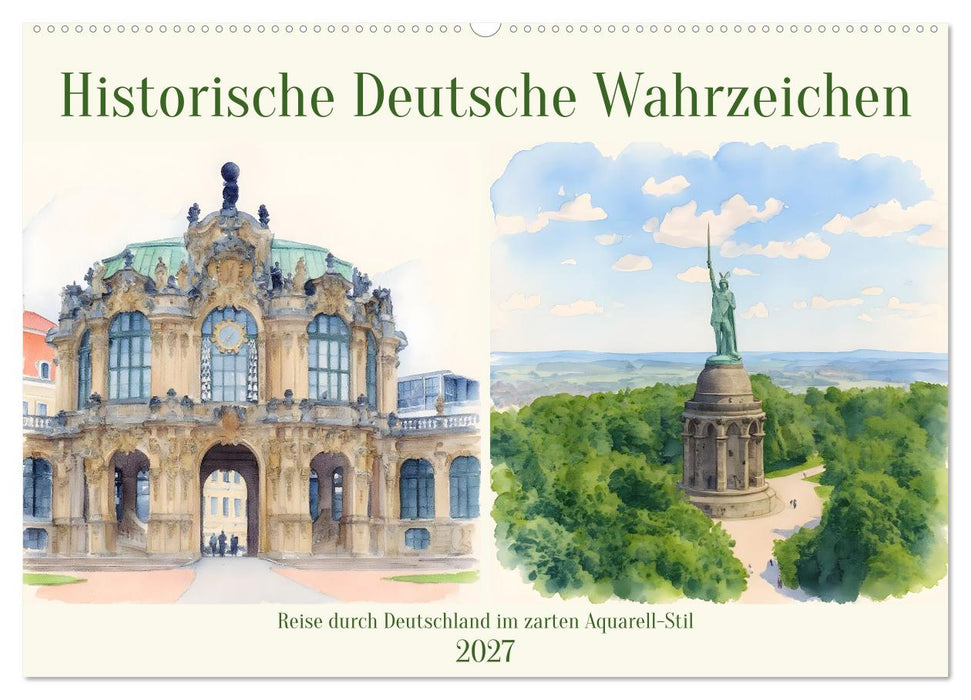 Historische Deutsche Wahrzeichen (CALVENDO Wandkalender 2027)
