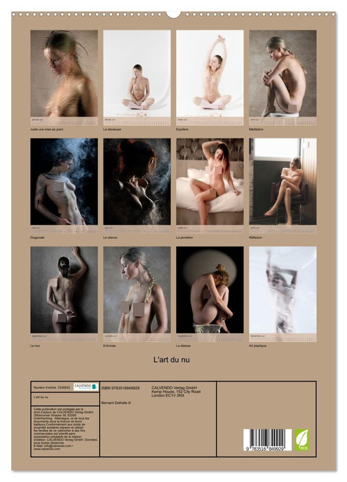 L'art du nu (CALVENDO Calendrier supérieur 2027)