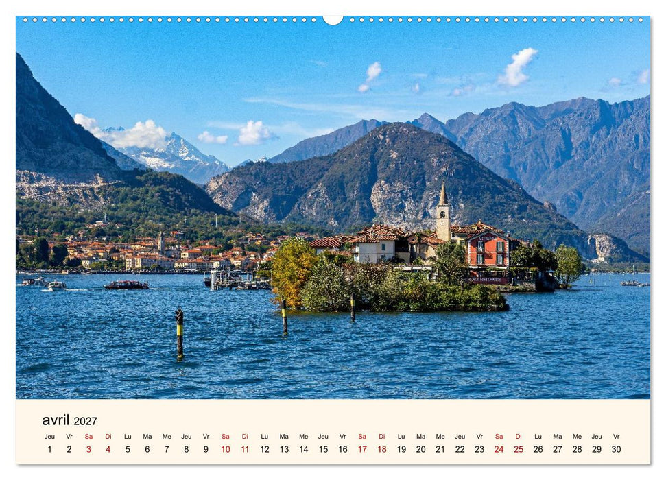 Coup d'œil sur le Lac Majeur (CALVENDO Calendrier mensuel 2027)