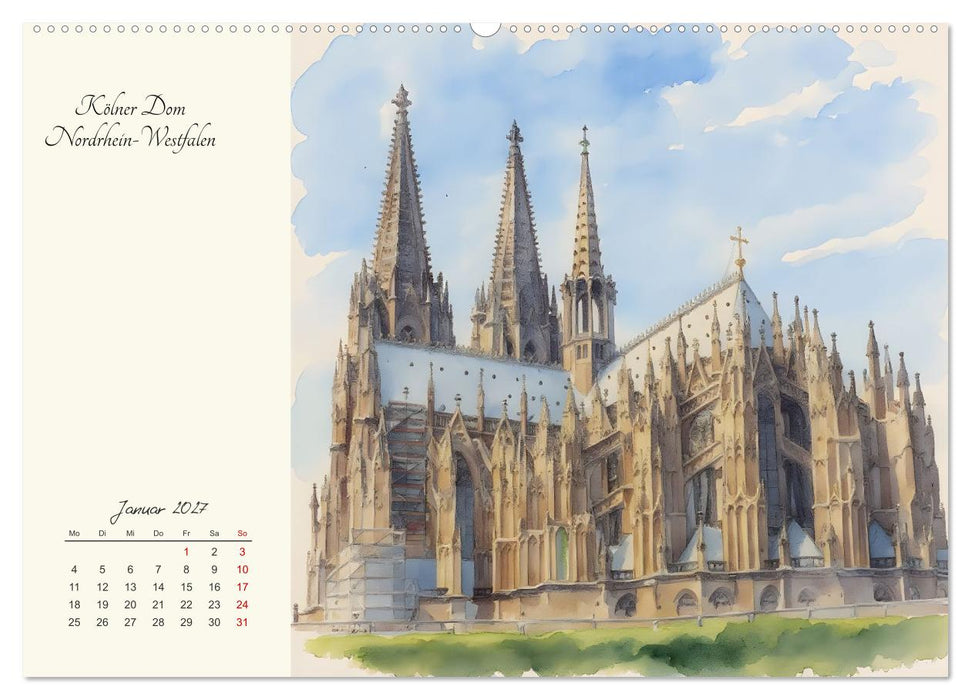 Historische Deutsche Wahrzeichen (CALVENDO Premium Wandkalender 2027)