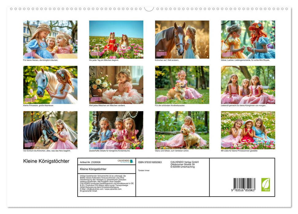 Kleine Königstöchter (CALVENDO Premium Wandkalender 2027)