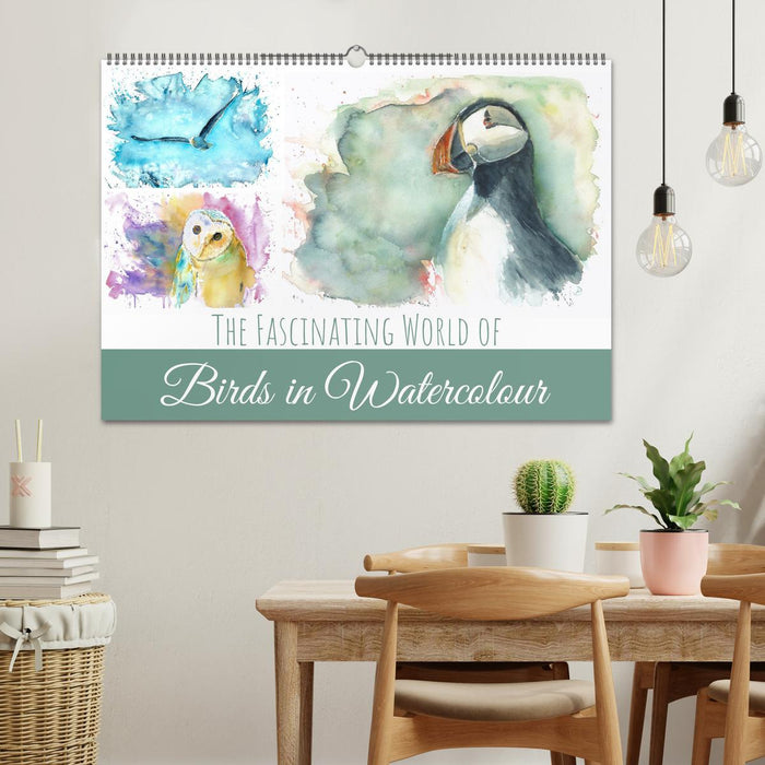 The Fascinating World of Birds in Watercolour (CALVENDO Monthly Calendar 2027)