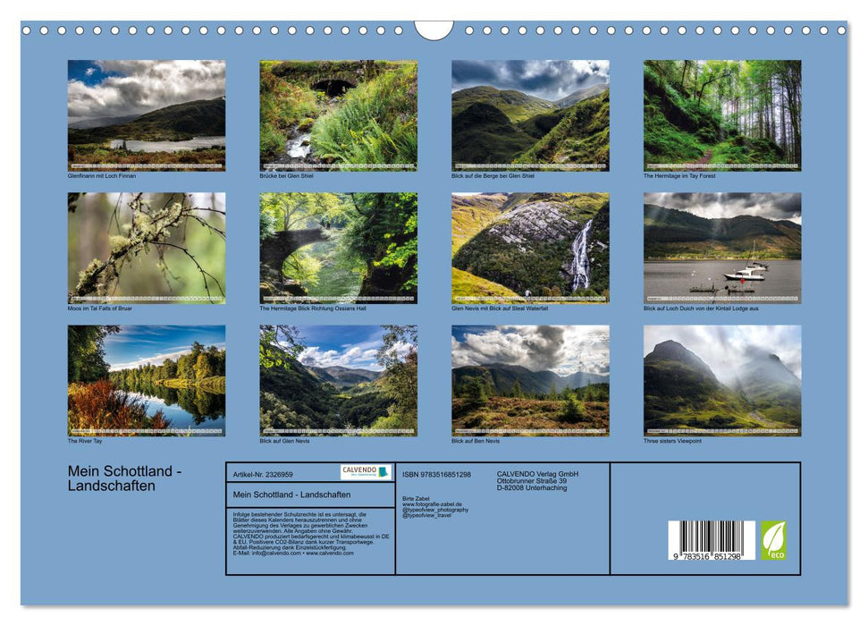 Mein Schottland - Landschaften (CALVENDO Wandkalender 2027)