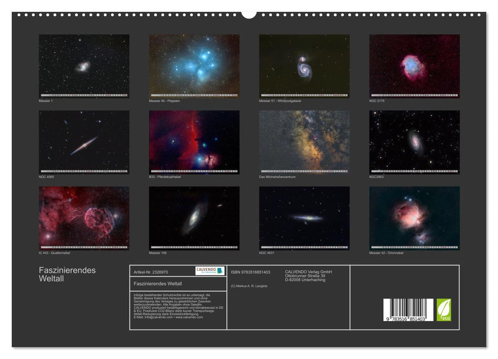 Faszinierendes Weltall (CALVENDO Premium Wandkalender 2027)