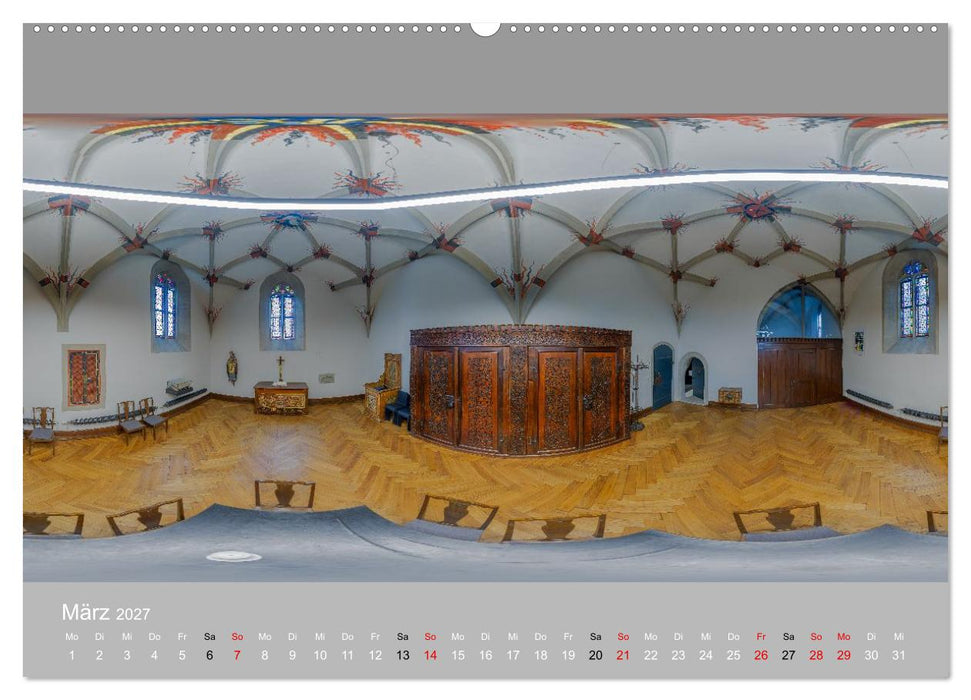 Backnang - Panoramablicke in die Stiftskirche (CALVENDO Wandkalender 2027)